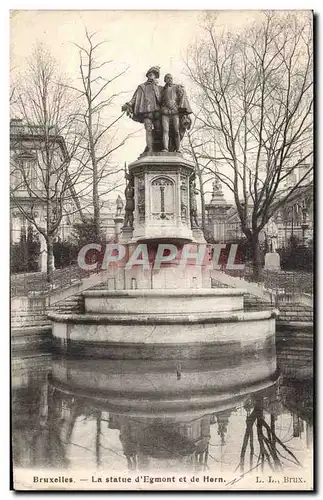 Cartes postales Bruxelles la statue d Egmont et de Hern