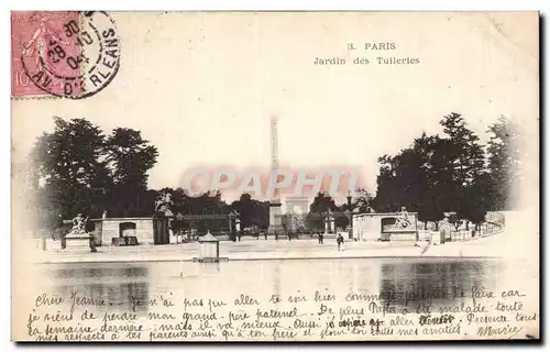 Cartes postales Paris Jardin des Tuileries ARc de triomphe