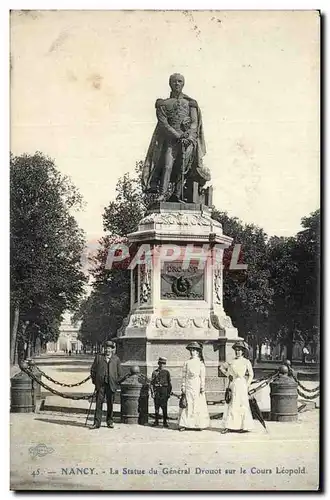 Cartes postales Nancy La statue du general Drouot sur le cours leopold