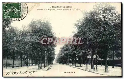 Cartes postales Neuilly sur Seine Boulevard d Argenson pris du boulevard du chateau