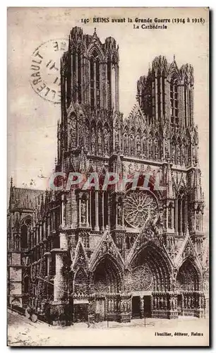 Ansichtskarte AK Reims avant la guerre La cathedrale