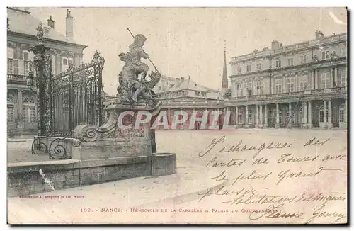 Cartes postales Nancy Hemicycle de la carriere et palais du gouvernement