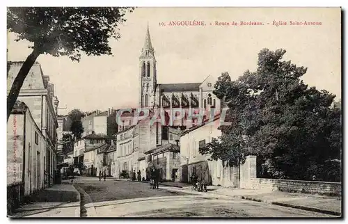 Ansichtskarte AK Angouleme Route de Bordeaux Eglise Saint Ausone