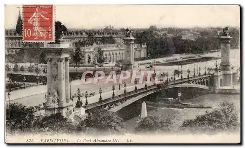 Cartes postales Paris Le pont Alexandre III