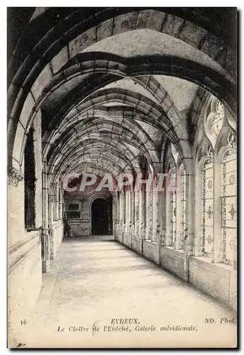 Cartes postales Evreux Le cloitre de l eveche Galerie meridionale