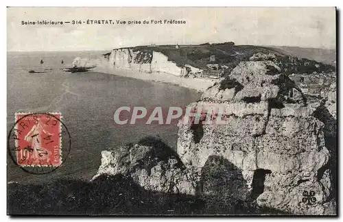 Ansichtskarte AK Etretat Vue prise du fort Frefosse