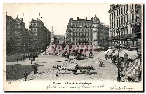 Cartes postales Lyon Place de la Republique