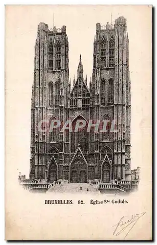 Cartes postales Bruxelles Eglise Ste Gudule