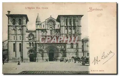 Ansichtskarte AK Bordeaux L eglise Ste Croix