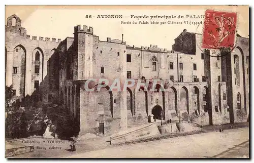 Cartes postales Avignon Facade principale du palais