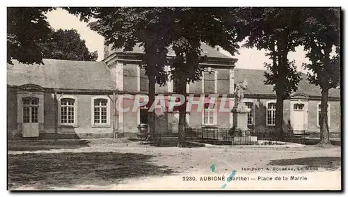 Ansichtskarte AK Aubigne Place de la mairie