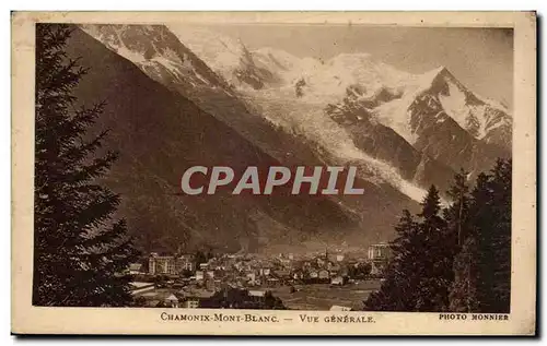 Cartes postales Chamonix Mont Blanc Vue generale