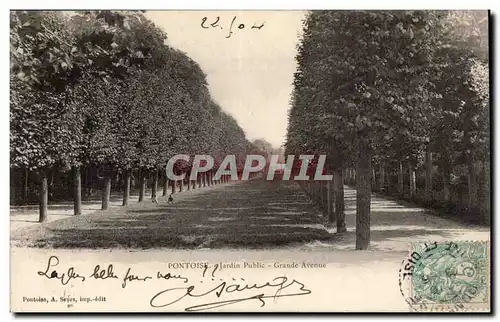 Ansichtskarte AK Pontoise Jardin public Grande avenue