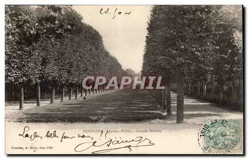Cartes postales Pontoise Jardin public Grande avenue