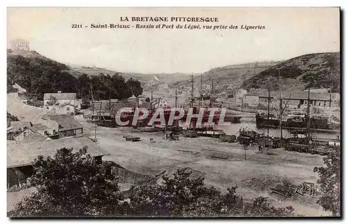 Cartes postales Saint Brieuc Bassin et port du Legue vue prise des Ligneries