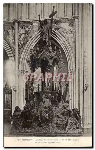 Cartes postales St Brieuc Chaire monumentale de la basilique de ND d Esperance