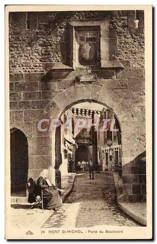 Ansichtskarte AK Mont Saint Michel Porte du boulevard