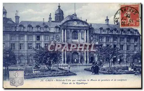 Cartes postales Caen Hotel de ville