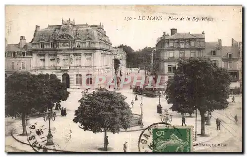 Cartes postales Le Mans Place de la Republique