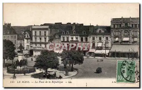 Cartes postales Le Mans Place de la Republique