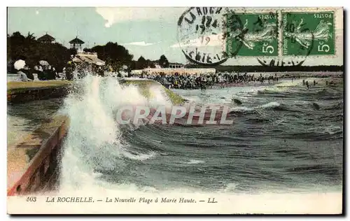 Cartes postales La Rochelle La nouvelle plage a maree haute