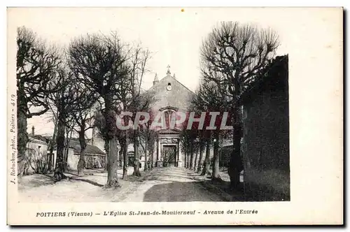 Cartes postales Poitiers L eglise St Jean de Montierneuf Avenue de l entree