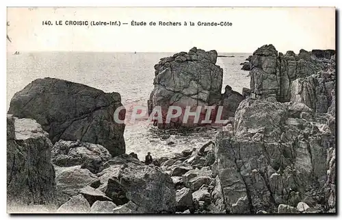 Cartes postales Le Croisic Etude de rochers a la Grande Cote