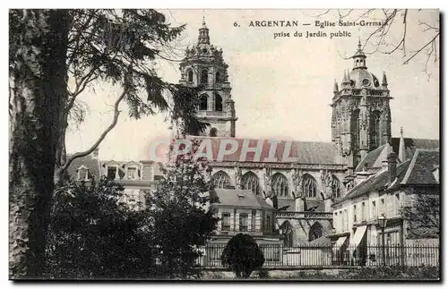 Ansichtskarte AK Argentan Eglise Saint Germain prise du jardin public