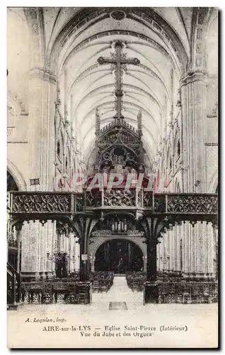 Cartes postales Aire sur la Lys Eglise SAint Pierre Vue du Jube et des orgues