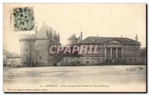 Cartes postales Alencon Palais de justice et chateau des ducs d Alencon