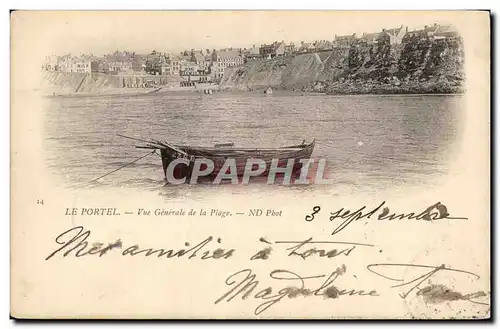 Cartes postales Le Portel Vue generale sur la plage