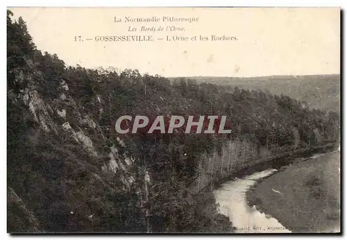 Ansichtskarte AK Gossesseville L Orne et les rochers Bords de l orne