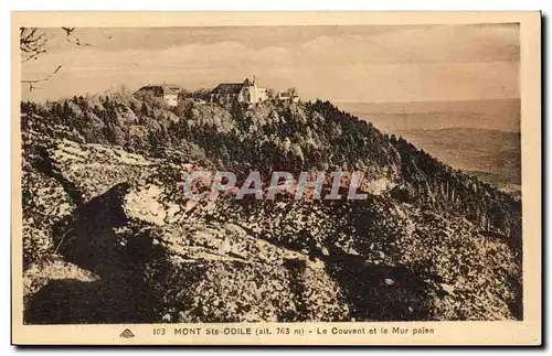 Cartes postales Mont Saint Odile Le couvent et le mur paien