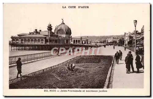 Cartes postales Nice Jetee promenade et nouveaux jardins