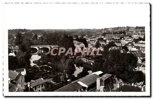 Moderne Karte Poitiers Vue generale Le Clain et le Pont neuf