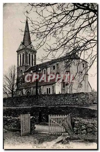 Ansichtskarte AK Bartres La croix et l eglise