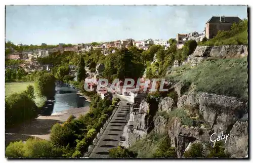 Ansichtskarte AK Poitiers Le Clain et les rochers du Porteau