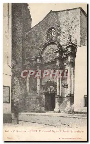 Cartes postales La Rochelle Entree de l eglise St Sauveur