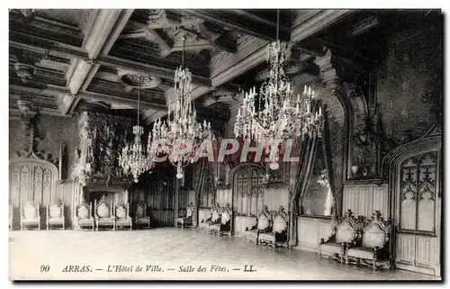 Cartes postales Arras Hotel de ville Salles des fetes