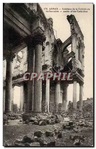 Ansichtskarte AK Arras Interieur de la cathedrale Les bas cotes