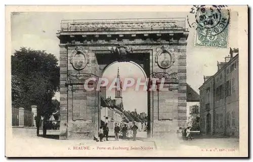 Cartes postales Beaune Porte et faubourfg Saint Nicolas