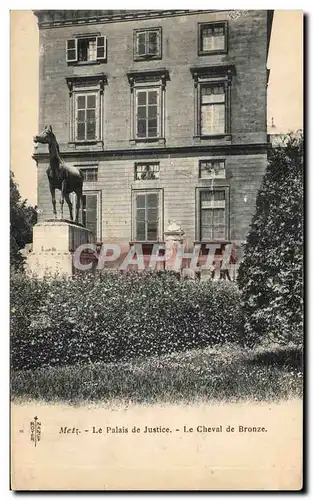 Ansichtskarte AK Metz Le palais de justice Le cheval de bronze