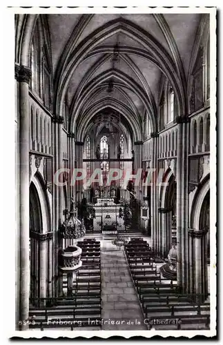 Cartes postales Suisse Fribourg Interieur de la cathedrale