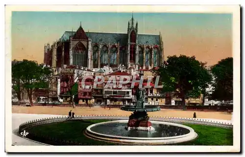 Ansichtskarte AK Metz Place de la Comedie et la cathedrale