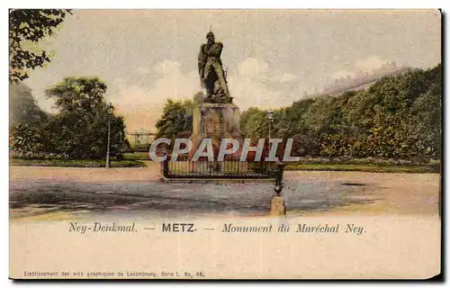 Ansichtskarte AK Metz Ney Denkmal Monument du Marechal Ney