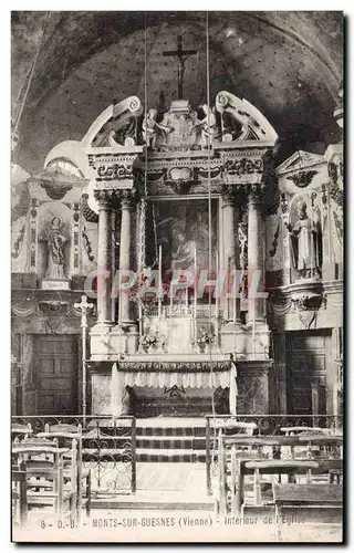 Cartes postales Monts sur Guesnes Interieur de l eglise