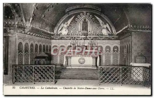 Ansichtskarte AK Chartres La cathedrale Chapelle de Notre Dame sous terre