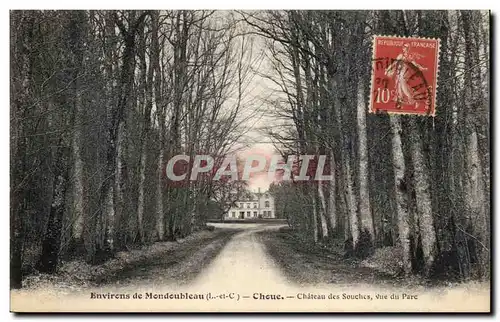 Cartes postales Environs de Mondoubleau Choue Chateau des Souches vue du parc