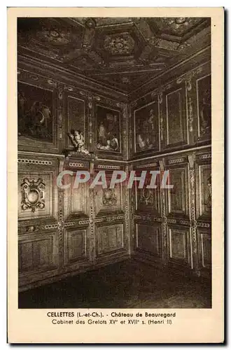 Cartes postales Cellettes Chateau de Beauregard Cabinet de sGrelots