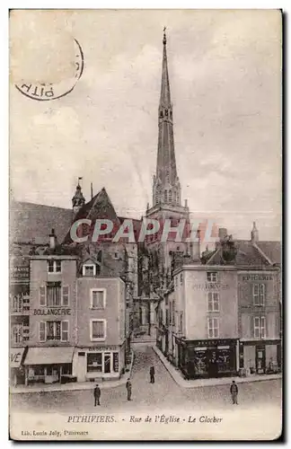 Ansichtskarte AK Pithiviers Rue de l eglise Le clocher